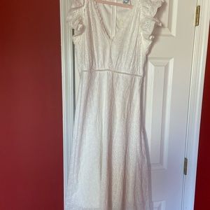 Francesca’s Eyelet Midi Dress Size 8